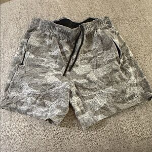 NOBULL Gray Camouflage Athletic Shorts